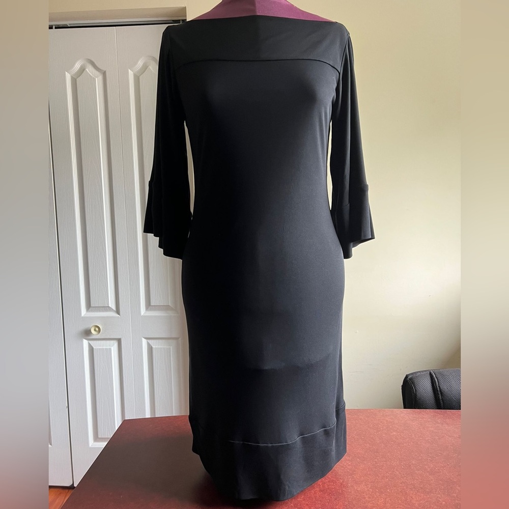 DVF Diane Von Furstenberg LBD Black Dress Sz 2